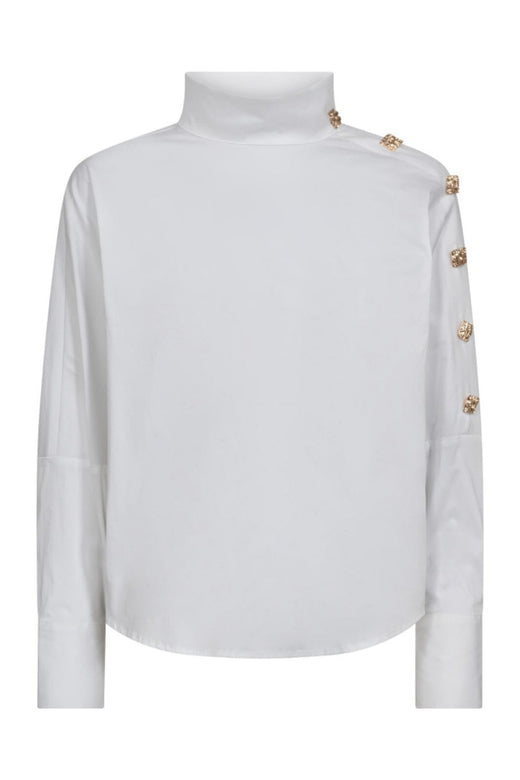 Co´Couture - Sannacc Asym Button Blouse 35946 - 4000 - White