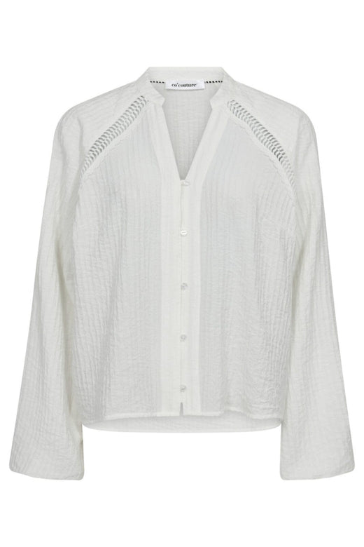 Co´Couture - Shinacc Lace V-Shirt 35923 - 11 - Off White
