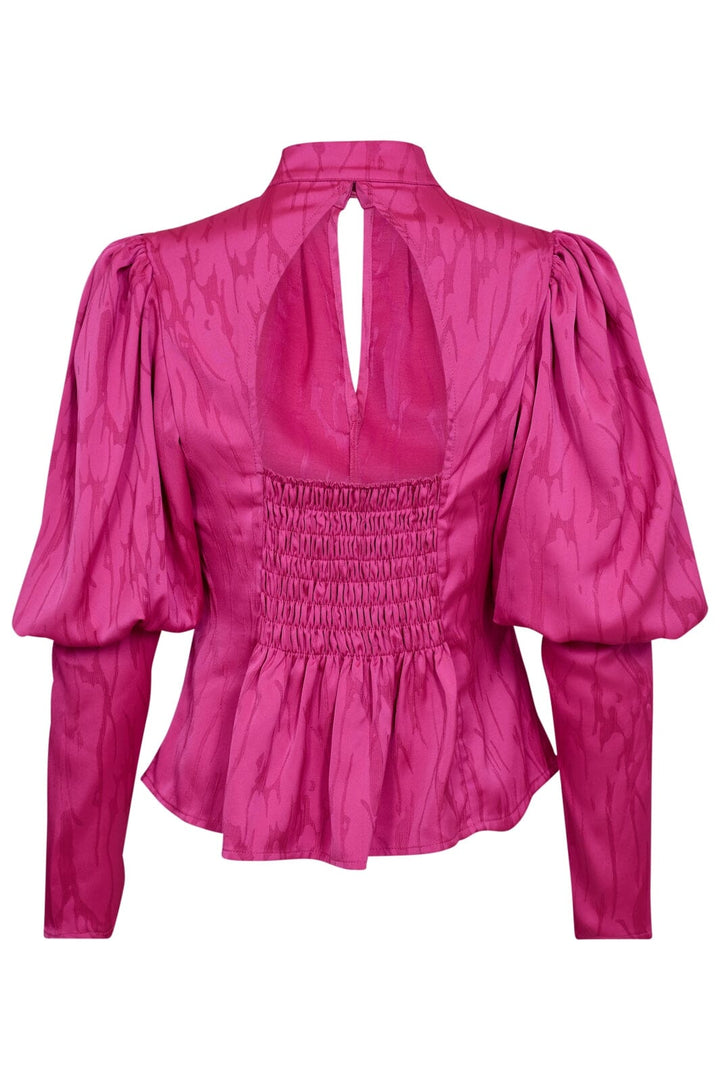 Co´couture - Siricc Open Back Blouse 35697 - 185 Flash Pink