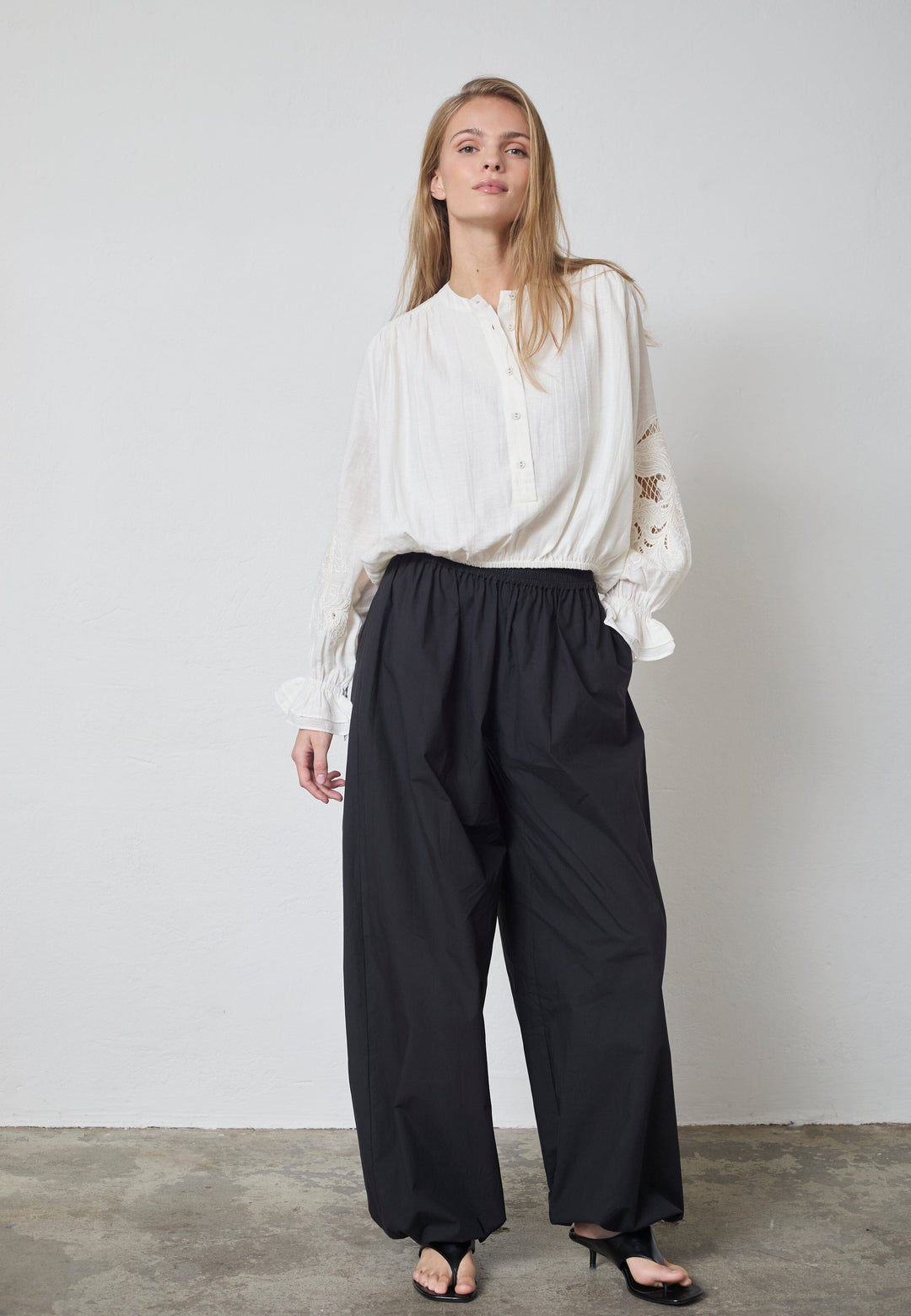 Co´Couture - Stinacc Emb Blouse 45078 - 11 - Off White Bluser 