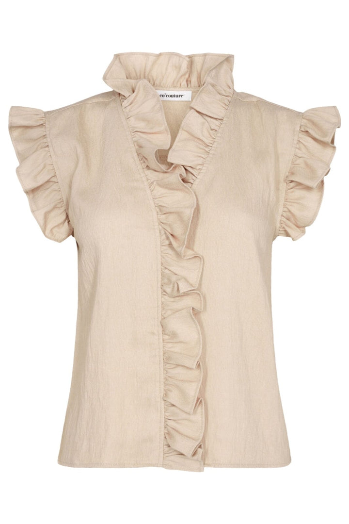 Co´couture - Suedacc Frill Top 35213 - 199 Bone