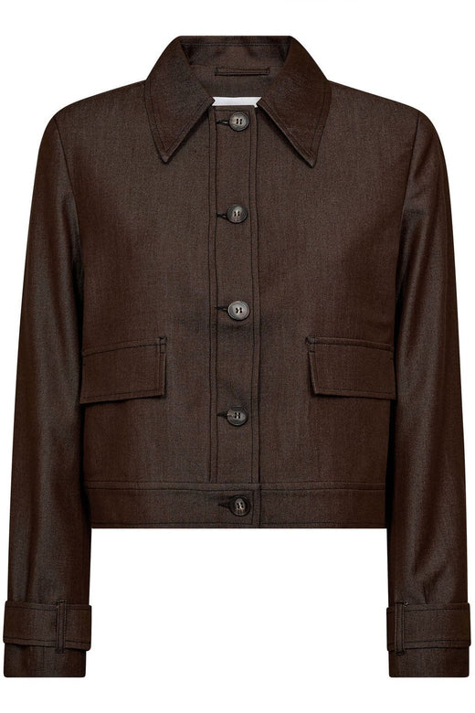 Co´Couture - Terrycc Denim Jacket 30325 - 145 - Dark Brown Jakker 