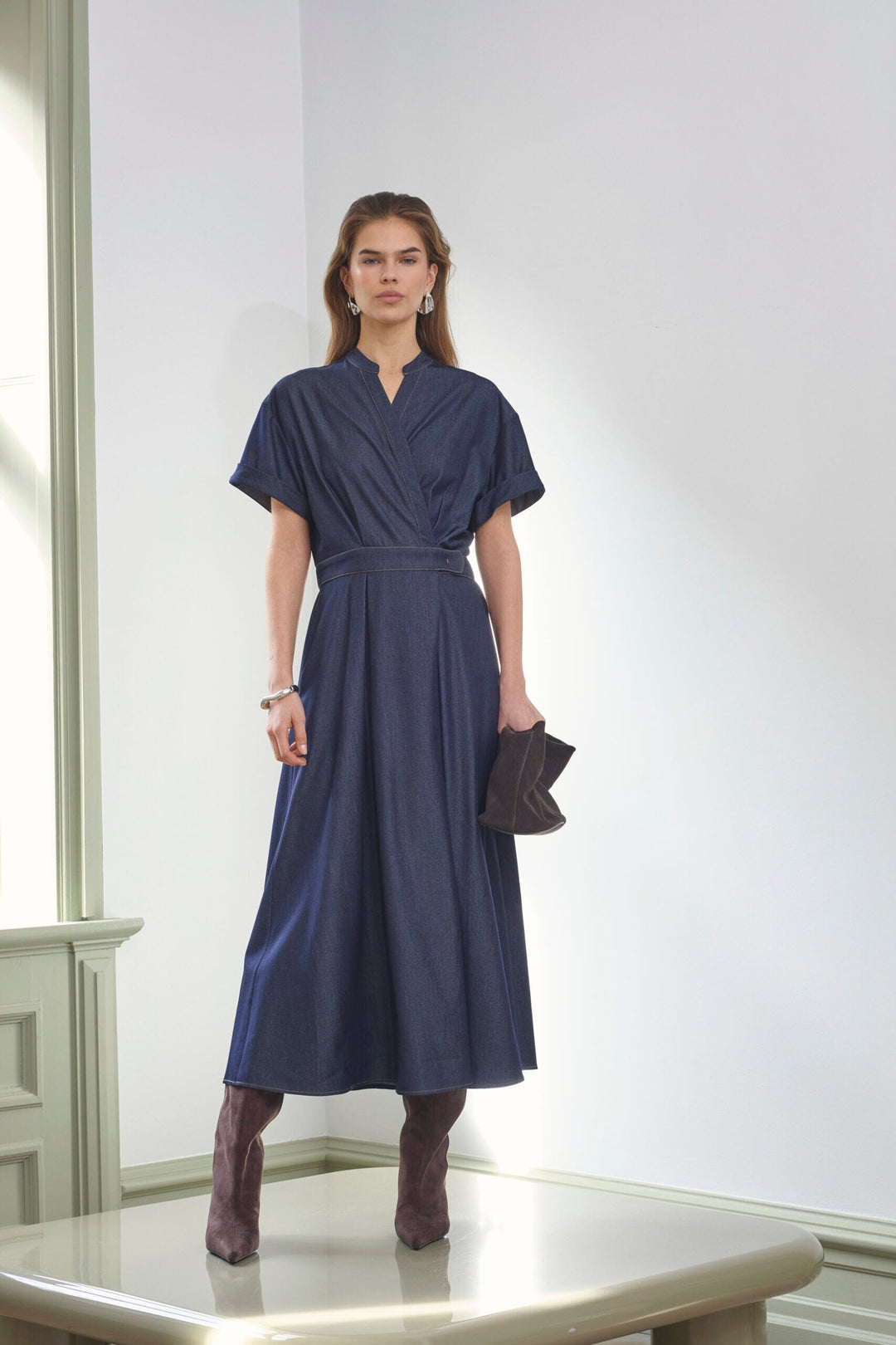 Co´Couture - Terrycc Wrap Ss Dress 500423 - 40007 - Navy Kjoler 