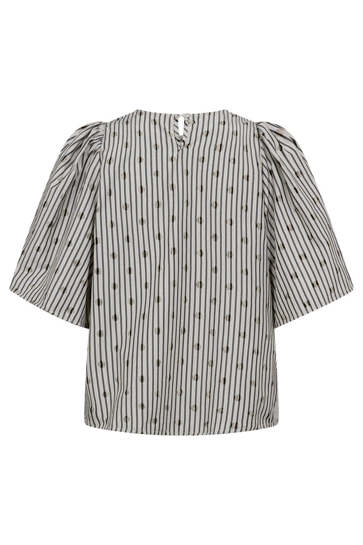 Co´Couture - Trixiecc Dot Blouse 35873 - 138 - Light Grey