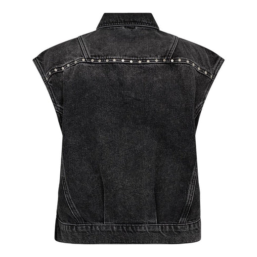 Co´Couture - Vickycc Stud Denim Vest 30367 - 96 - Black Veste 