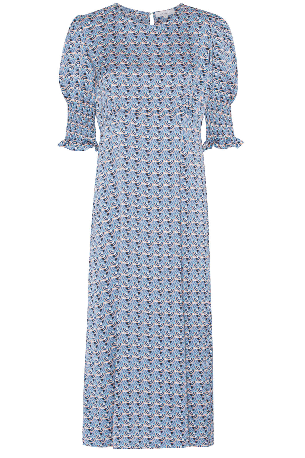 Continue - Bee Dress - Blue Grafic Kjoler 
