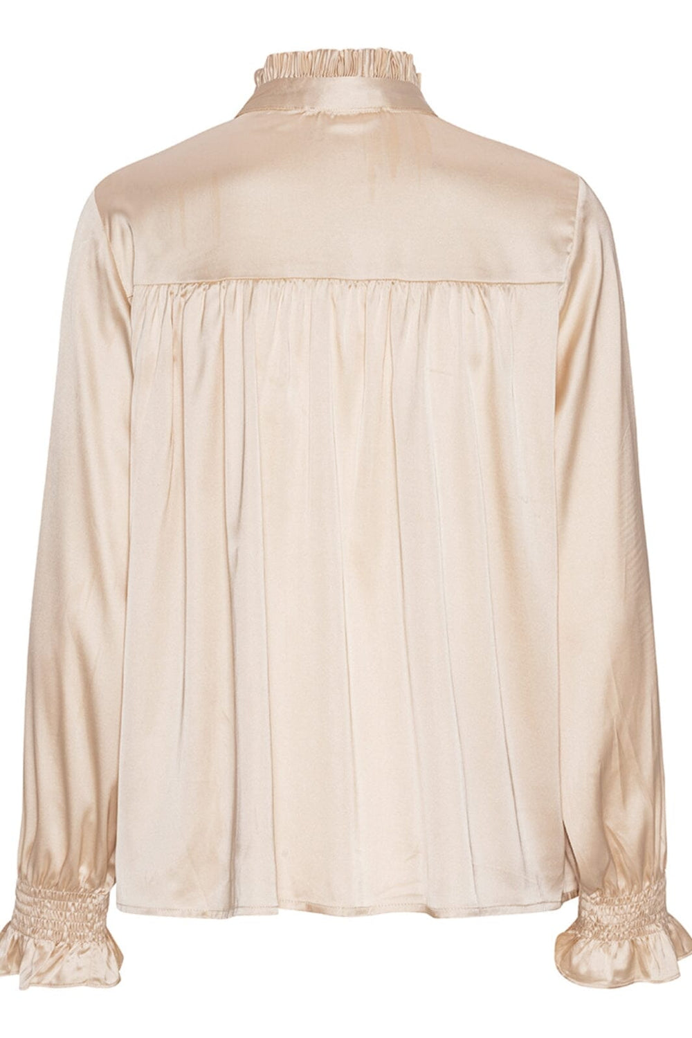 Continue - Malika Pleat L/S - Champagne Bluser 