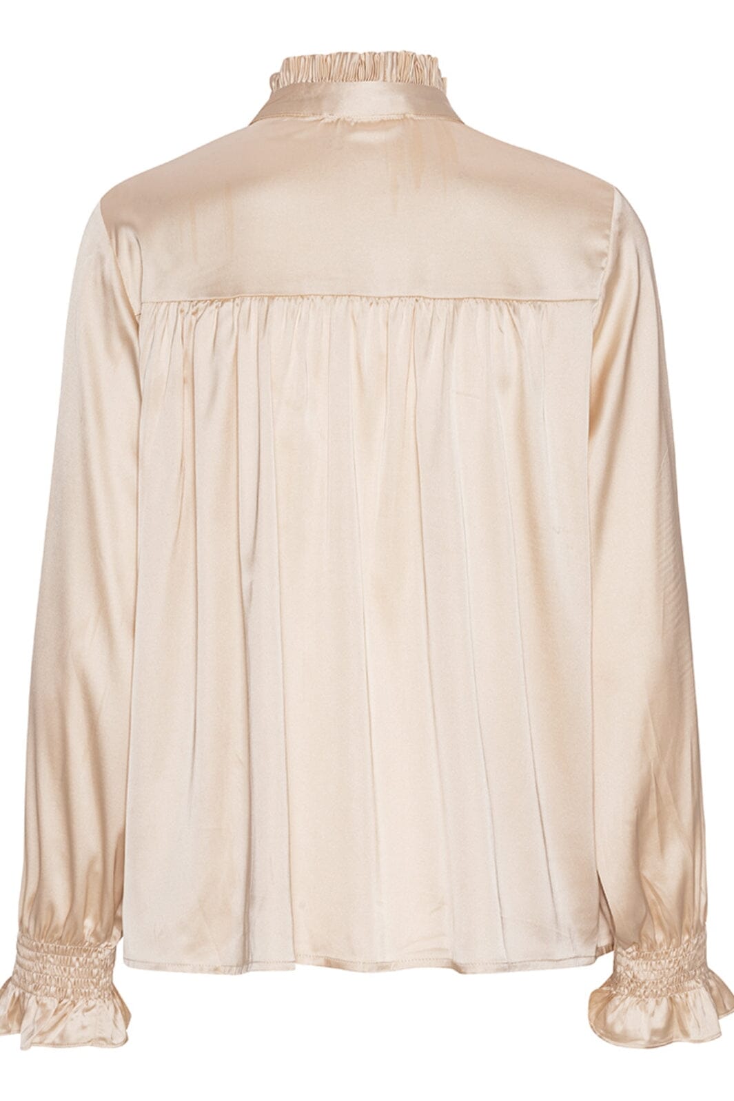 Continue - Malika Pleat L/S - Champagne Bluser 