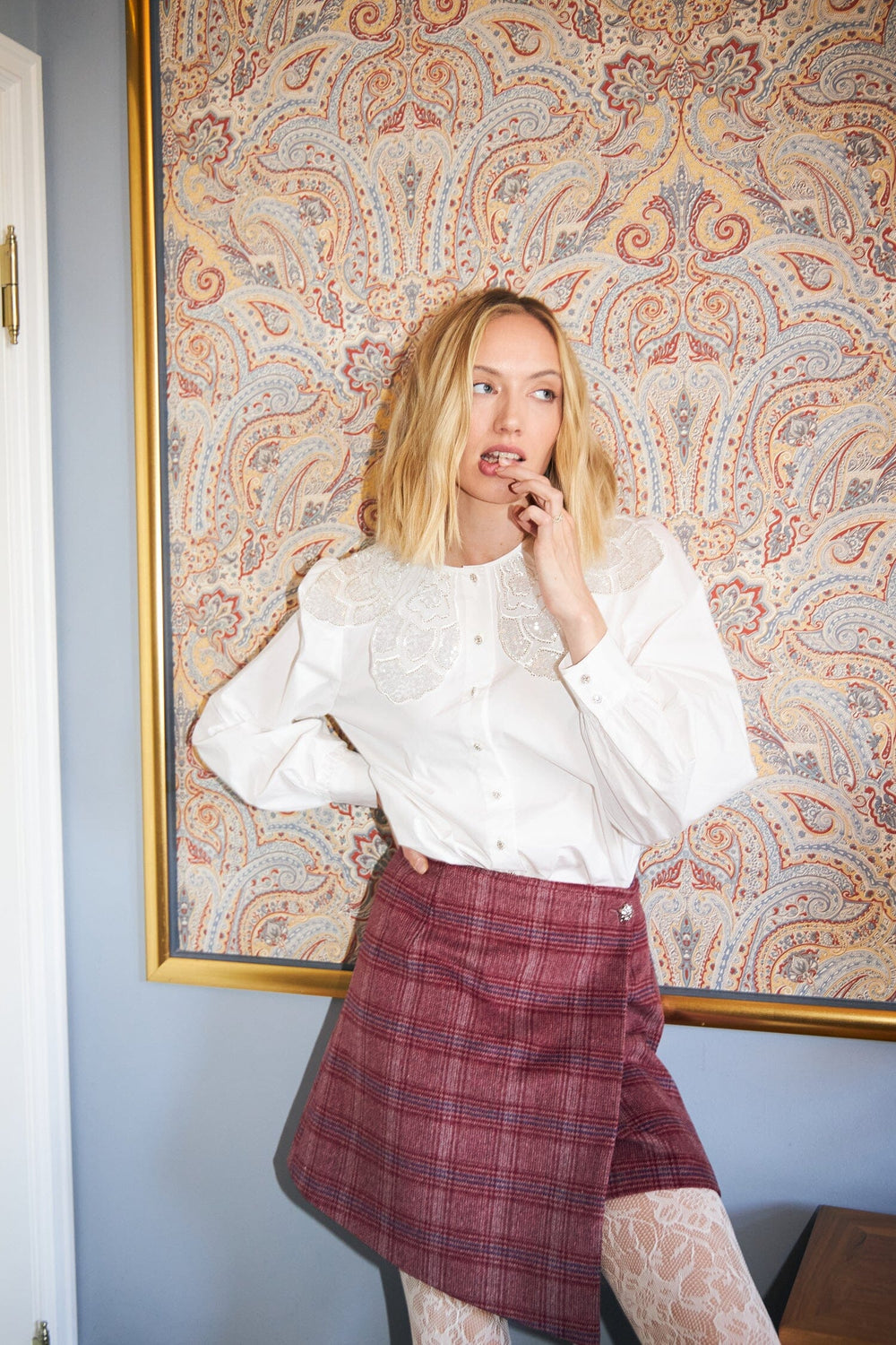 Cras - Boss Skirt C546 - 8134 Cherry Check Nederdele 