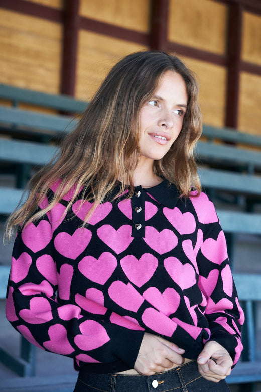 Cras - Lovemy Pullover C504 - 4015 - 4015 Pink Strikbluser 
