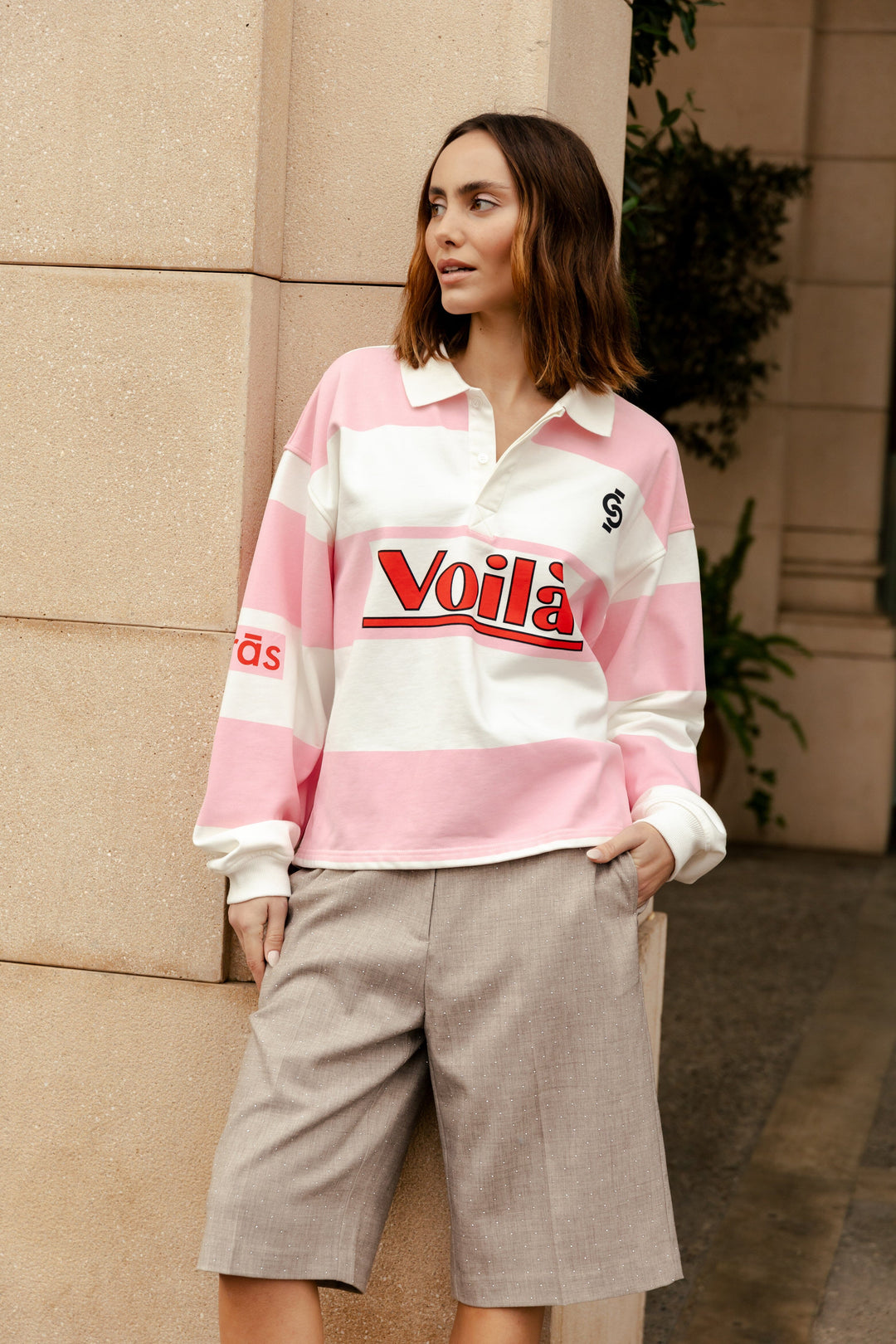 Cras - Sista Blouse C641 - 8151 - 8151 Light Pink Ivory Bluser 