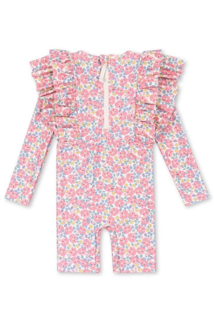 Konges Sløjd - Manuca Frill Onesie Grs Ks103262 - Rose Anglaise