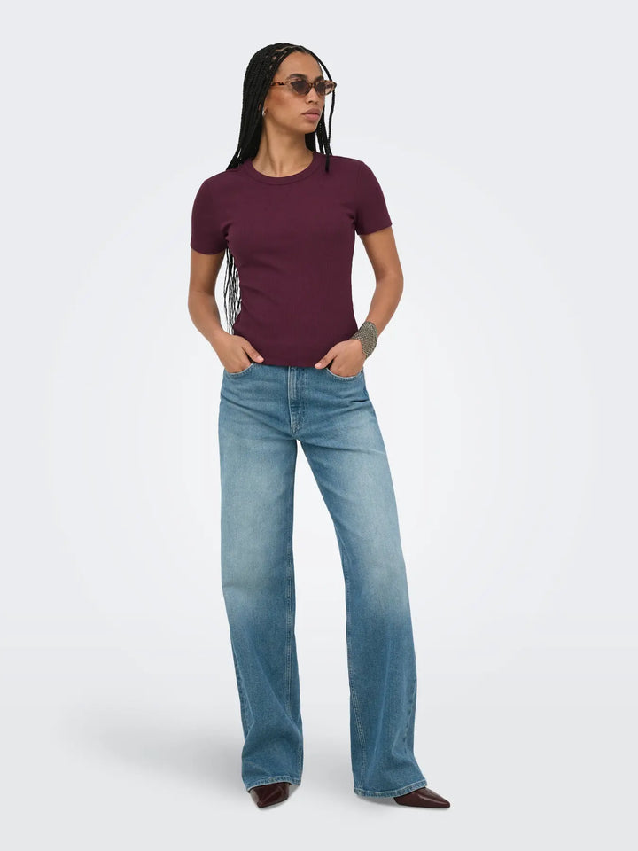 Only - Onlval S/S O-Neck Top - 5051287 Fig