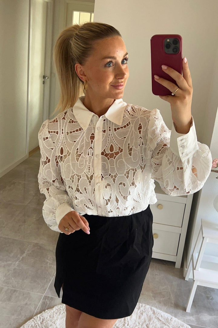 Dear Molly - Birthe Shirt - White Skjorter 