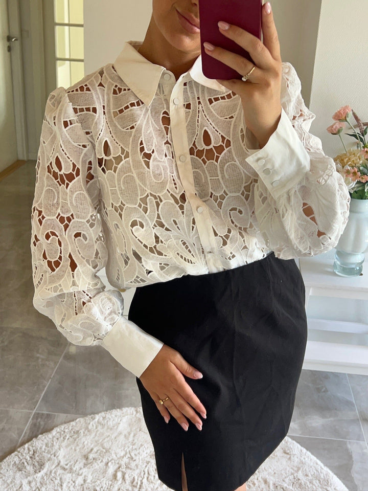 Dear Molly - Birthe Shirt - White Skjorter 