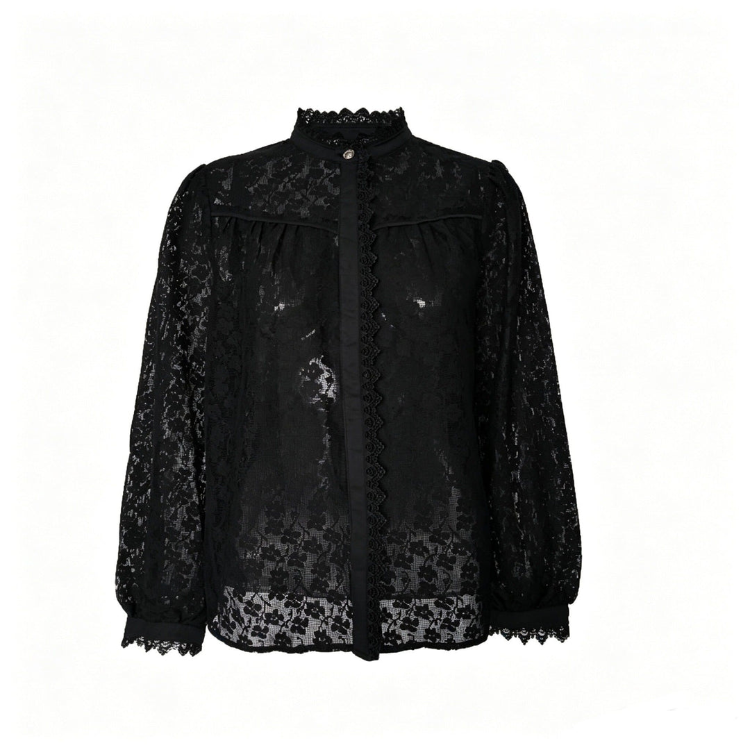 Dear Molly - Leah Lace Shirt 137099B - Black Skjorter 