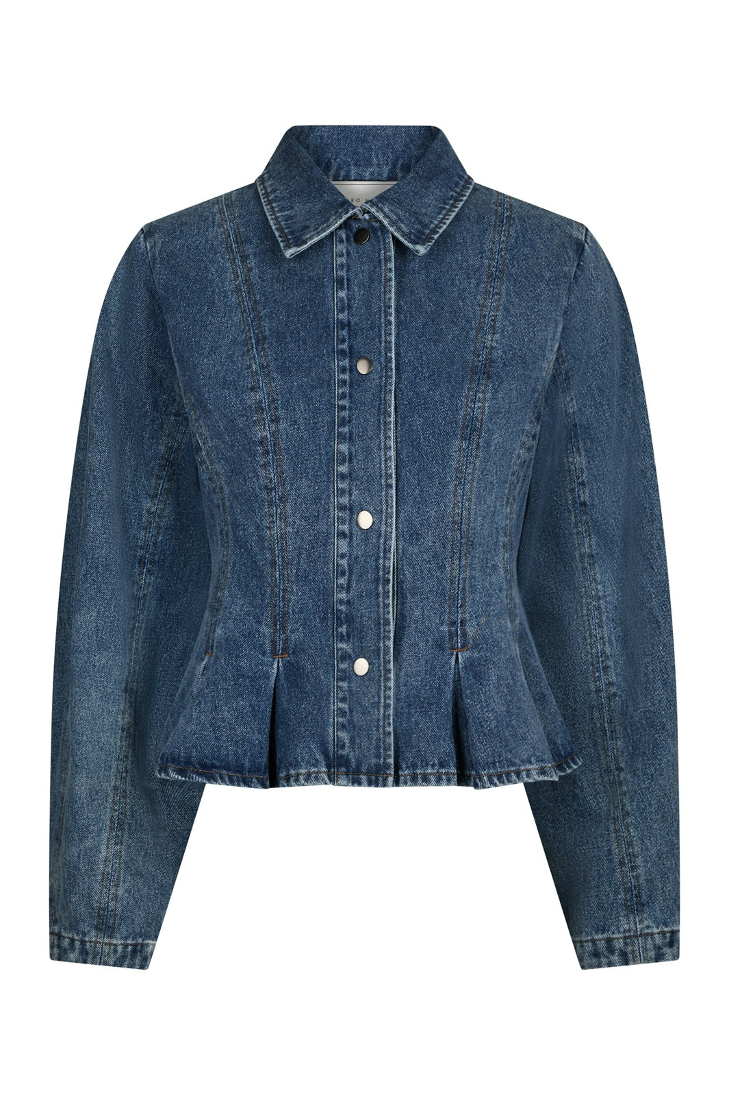 Neo Noir - Rivora Denim Peplum Jacket 169549 - 140 - Blue