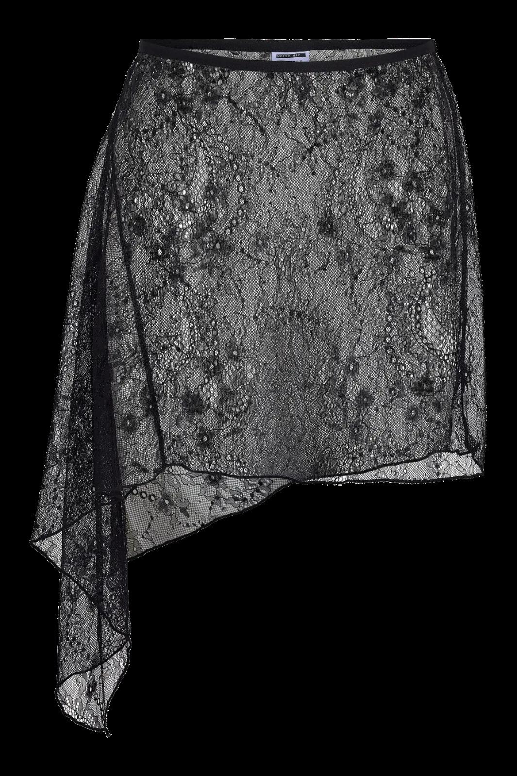 Noisy May - Nmida Elasticated Lace Skirt - 5097953 Black