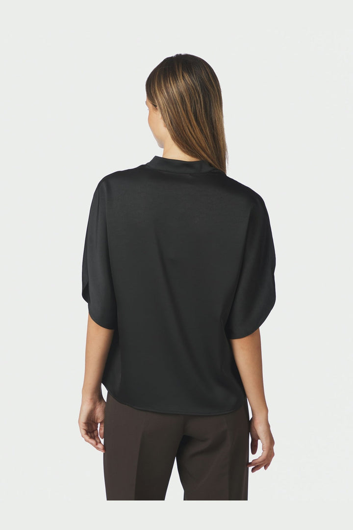 Neo Noir - Anelle Heavy Sateen Blouse 168286 - 100 - Black