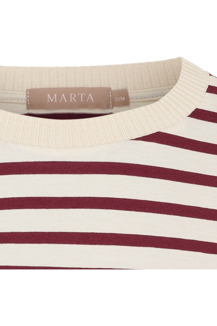 Marta Du Chateau - Mdcbrooklyn Tee 58351 - Beige/Bordeaux
