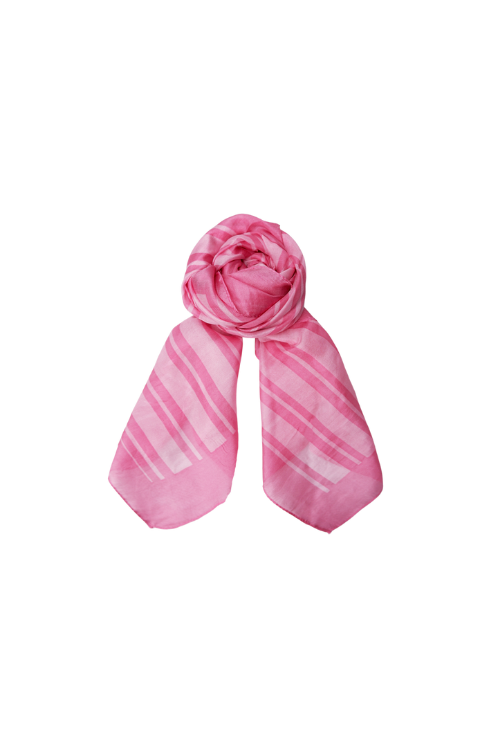 Black Colour - Bckaisa Silk Scarf 208429 - Rose