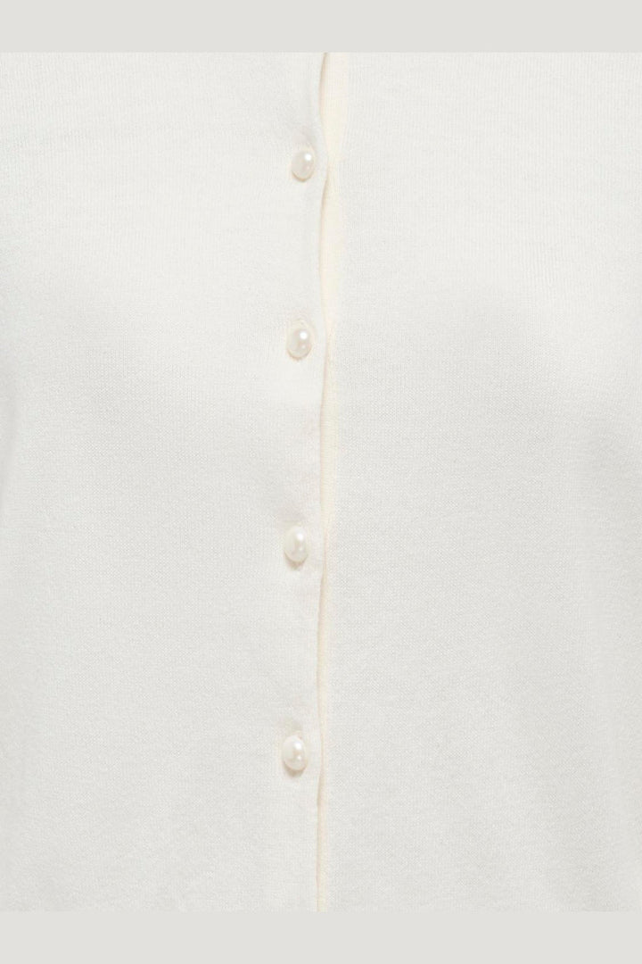 JDY - Jdybodil L/S Pearl Button Cardigan Knt - 5104876 Egret Melange