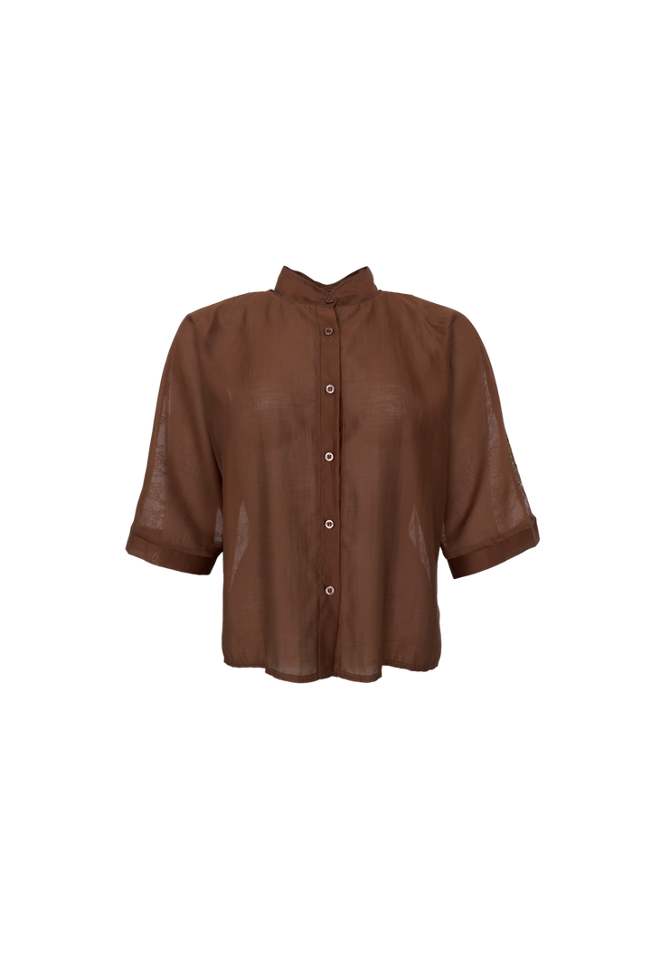 Black Colour - Bccarla Lace Shirt 41216 - Hazelnut
