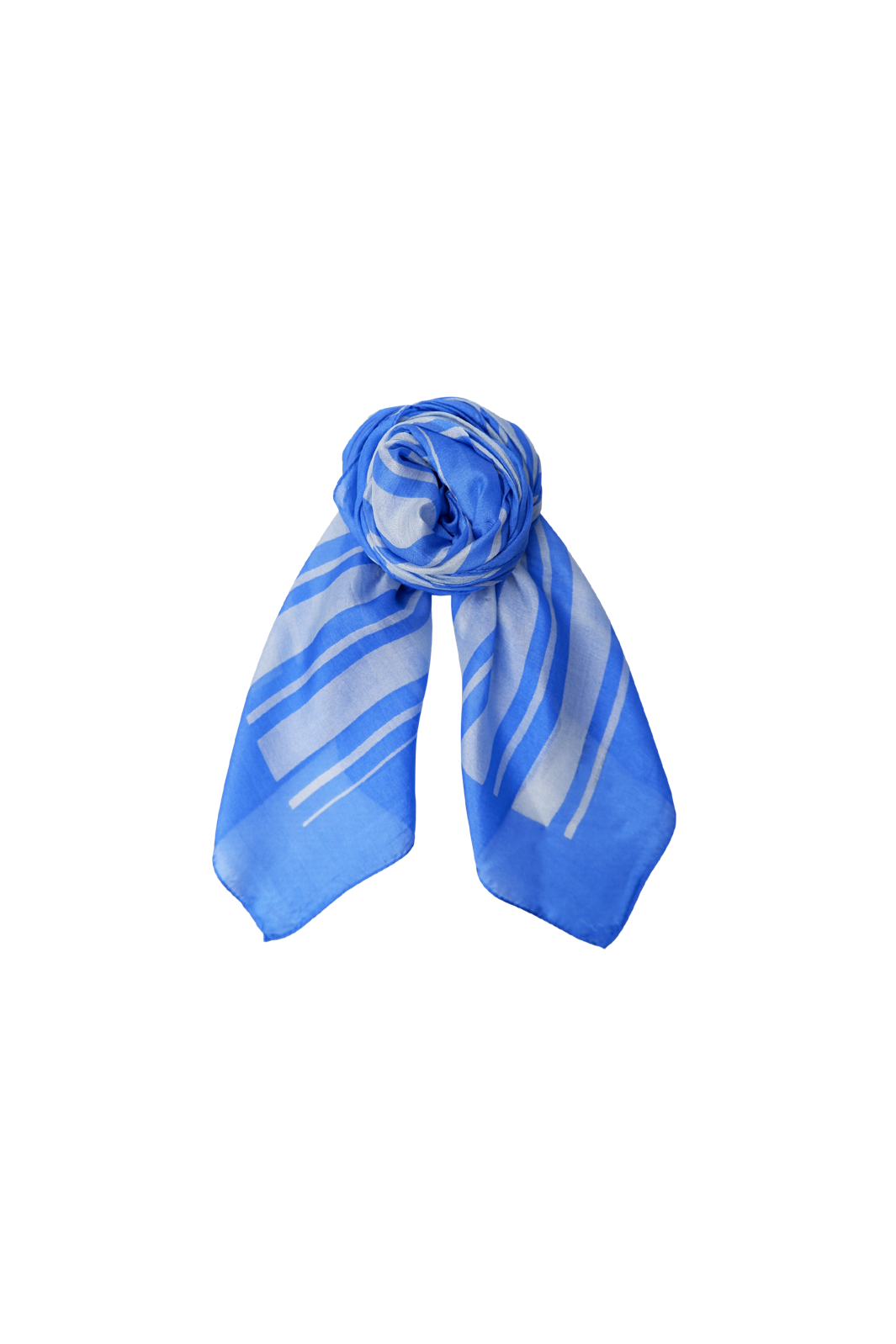 Black Colour - Bckaisa Silk Scarf 208429 - Blue
