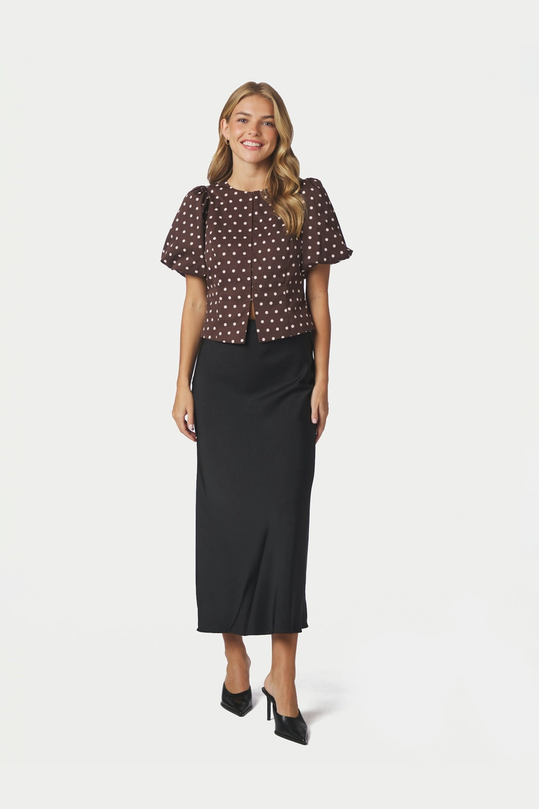 Neo Noir - Anela Dot Blouse 167821 - 210 - Brown