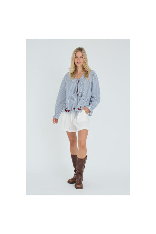 A-View - Alize Blouse AV8093 - 112 - Blue/White Stribe