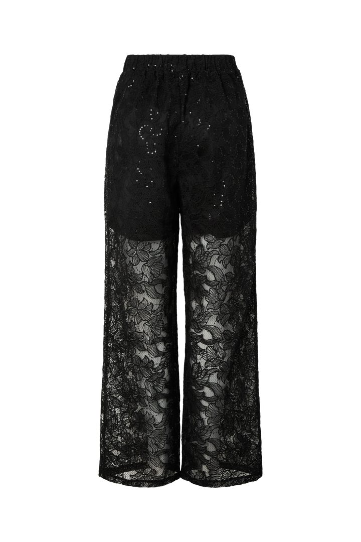 Pieces - Pclouise Straight Pants - 5039172 Black Black Sequins