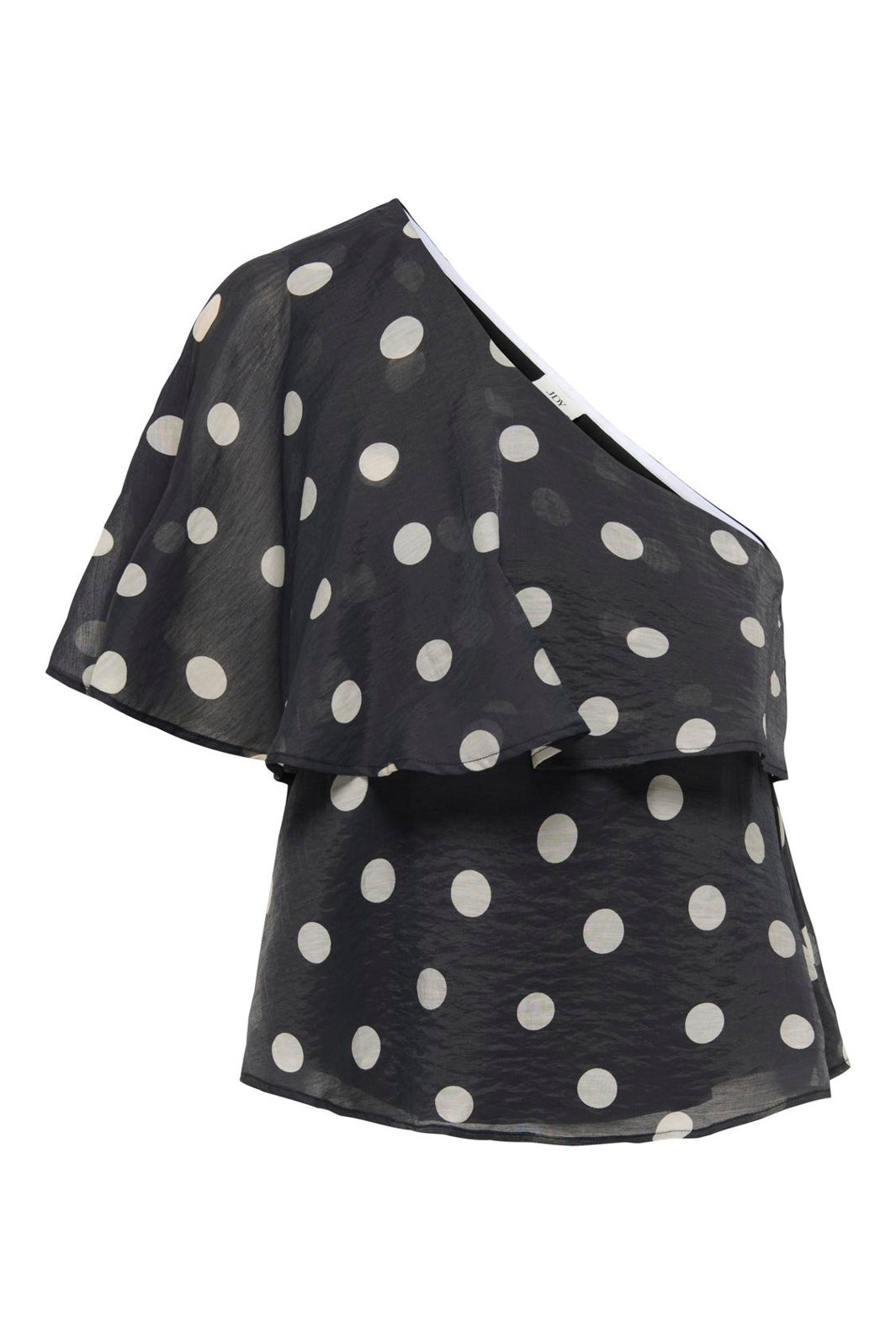 JDY - Jdyfay Life One-Shoulder Top - 5083205 Black Pristine Dot
