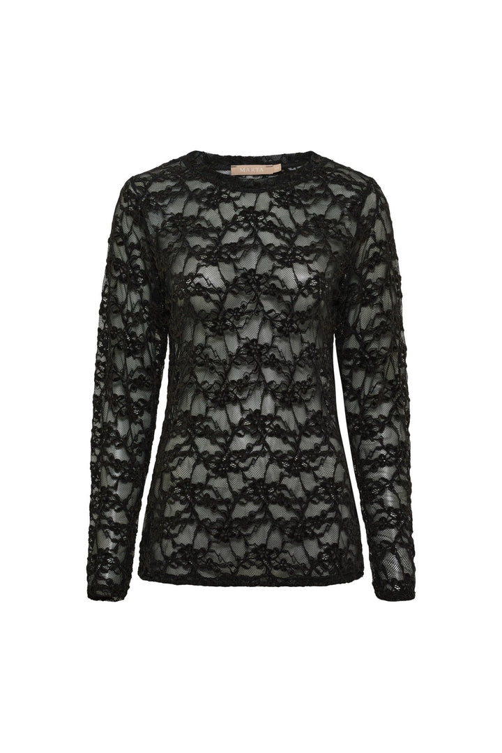 Marta Du Chateau - Mdcprimula Ls Tee 8941 - Black