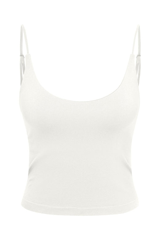 Only - Onlbella Seamless V-Neck Crop Top Acc - 5096416 Cloud Dancer