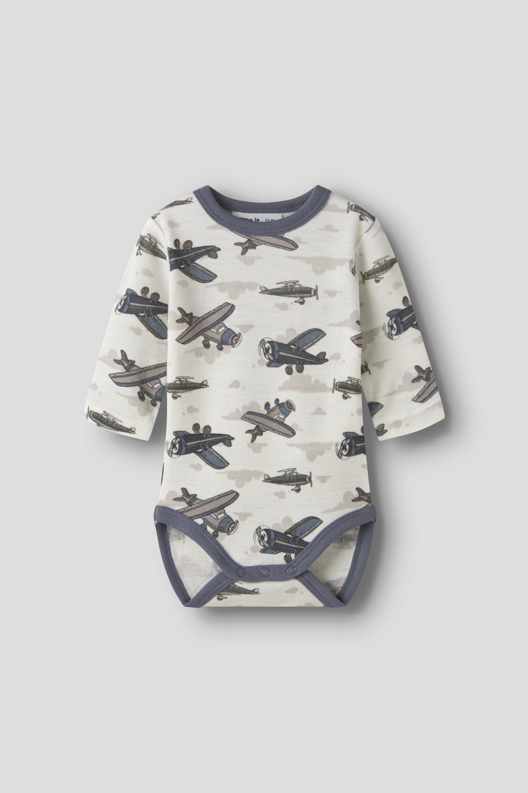 Name It - Nbmwillitus Wool Ls Body - 4951590 Snow White Airplanes