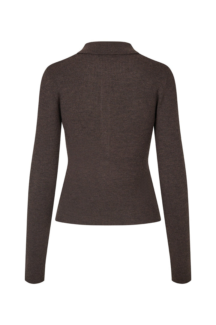 Modström - Hirokimd Button Polo 59556 - 5508 - Seal Brown