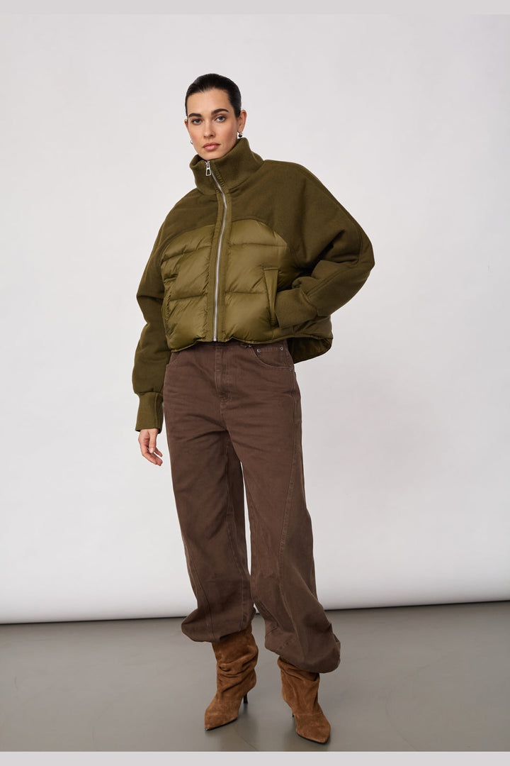 Co´Couture - Samiacc Puffer Mix Jacket 500395 - 60004 - Army
