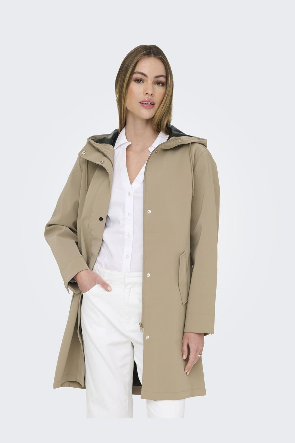 Only - Onlsia Raincoat - 4887233 Silver Mink