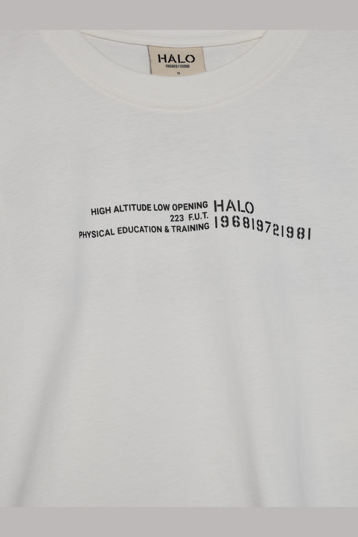 Halo - Graphic Boxy T-Shirt 230418 - 9538 - Marshmallow/Black/Black