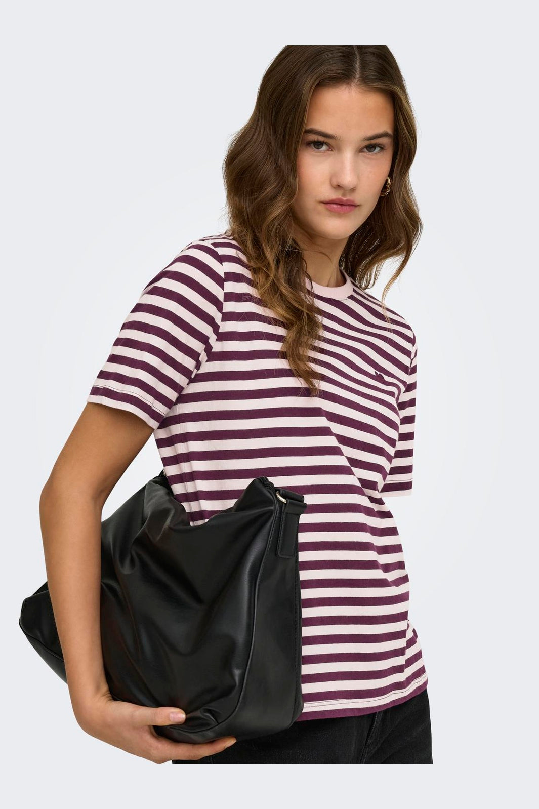 Only - Onlhappy S/S Emb Top - 5204485 Winetasting Pale Lilac (Uni) - Winetasting Emb Heart