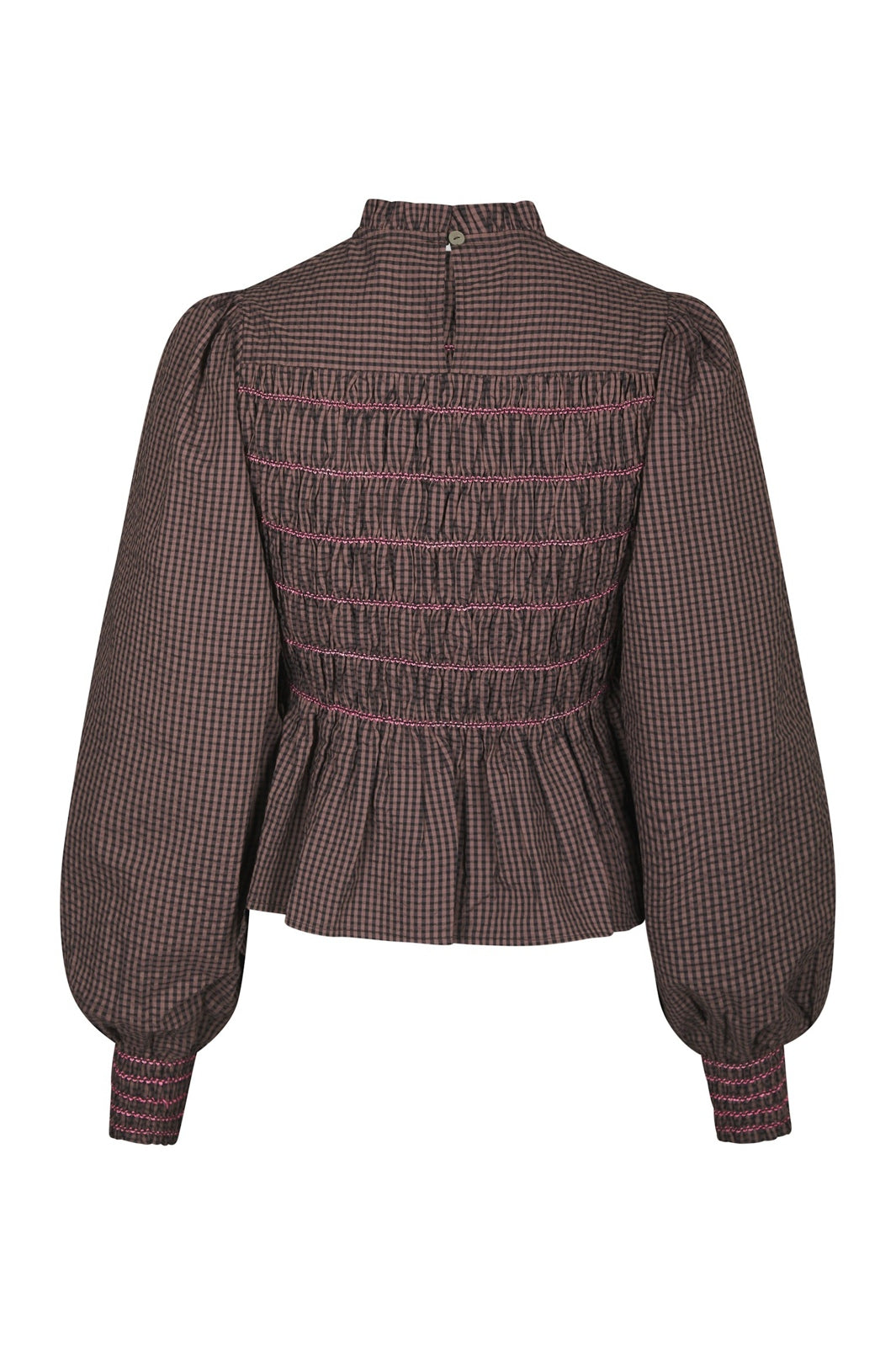 Neo Noir - Oliana Check Blouse 170534 - 306 - Dusty Brown
