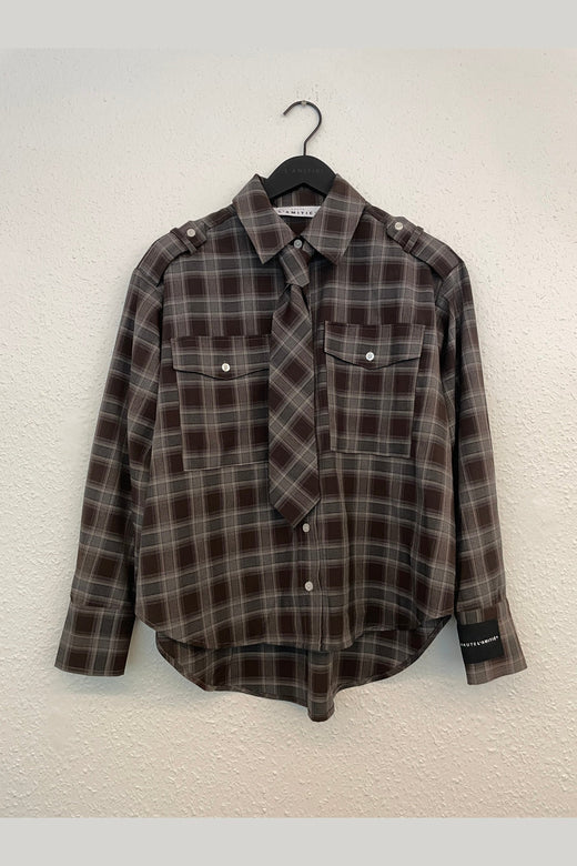 Haute L'Amitié - Robin Tie Check Shirt HL11175 - Mocca