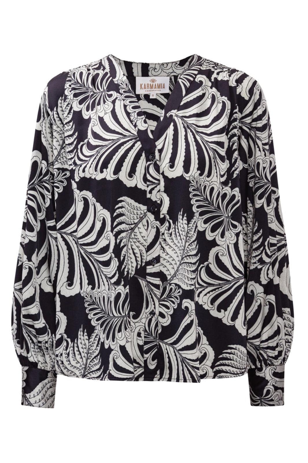 Karmamia - Amelia Shirt 2373 - Navy Palm