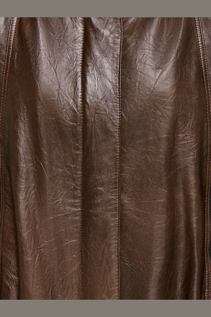 Only - Onlmolly Real Leather Jacket - 5275666 Toffee Washed