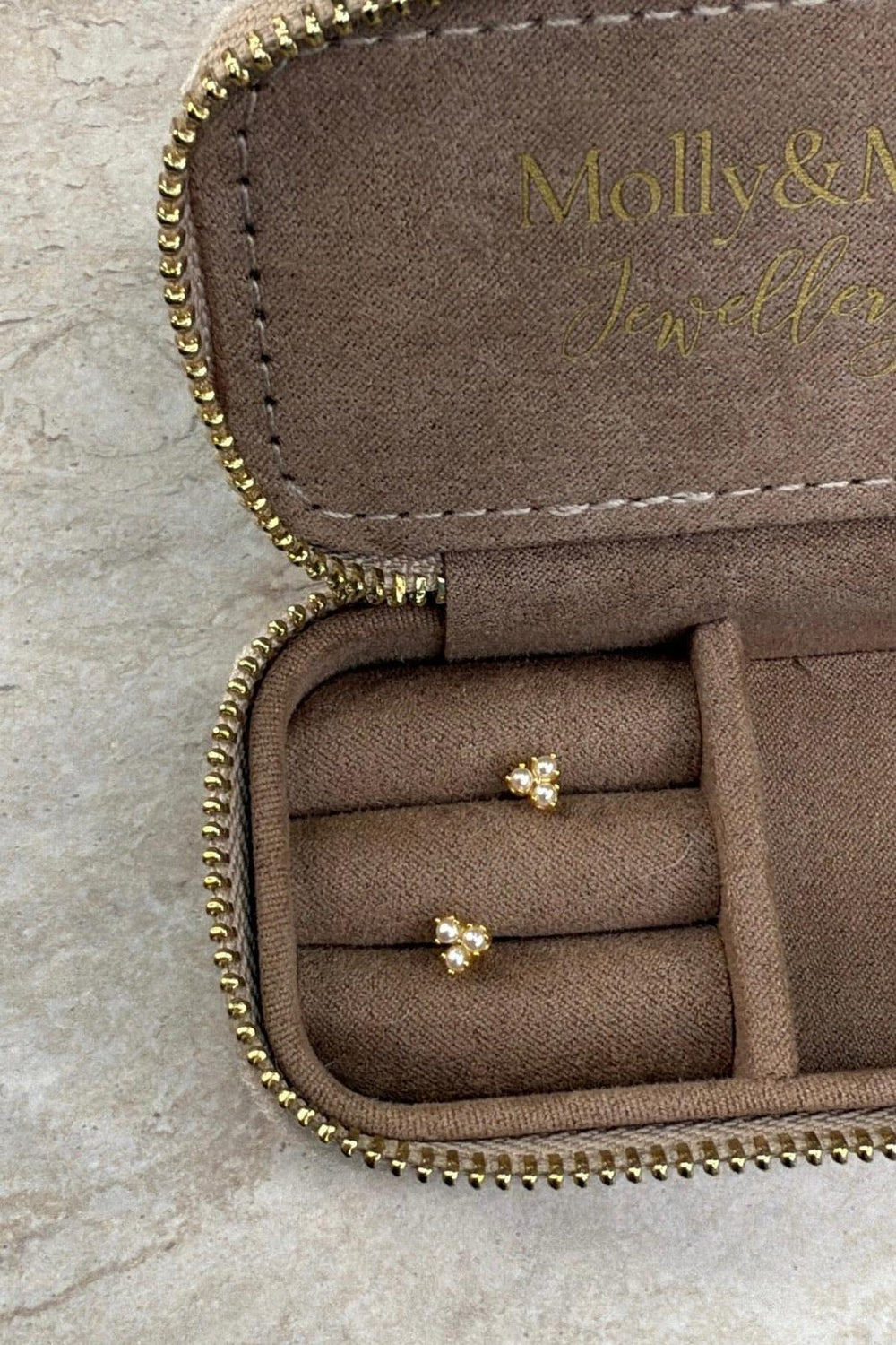 Molly&My Jewellery - Lærkø - Forgyldt Sølv Ørestik Med Perle3 