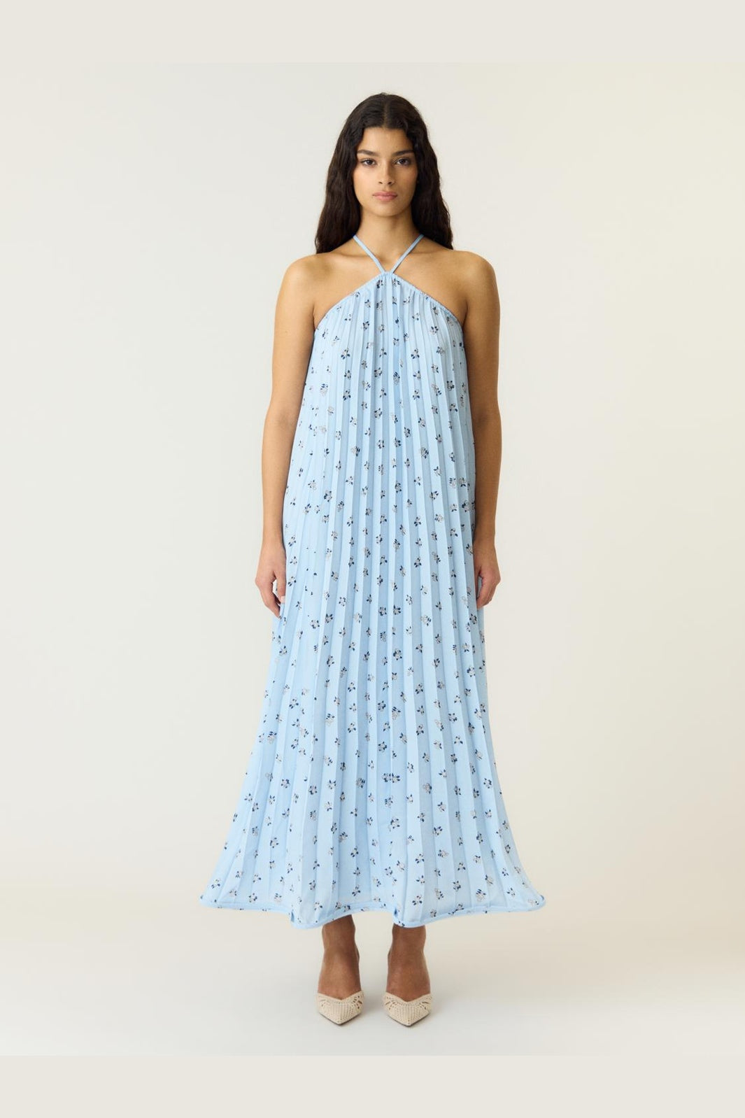 YAS - Yassvea Halterneck Maxi Dress - 5132925 Skyway Svea Print