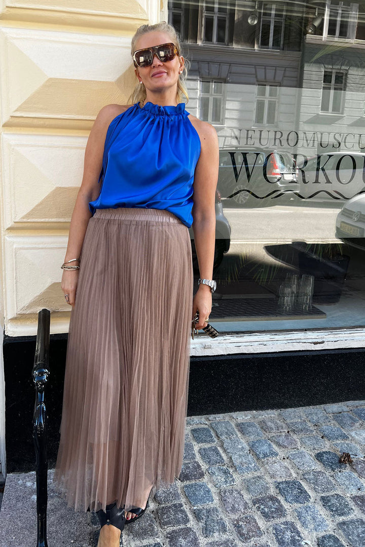 EMM Copenhagen - Celine Plisse Skirt - Camel