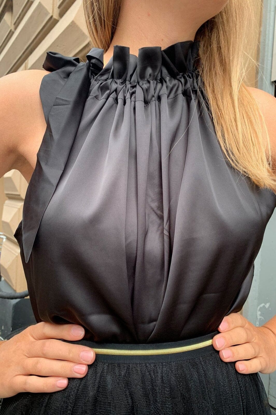 EMM Copenhagen - Elisabeth Top - Black Satin