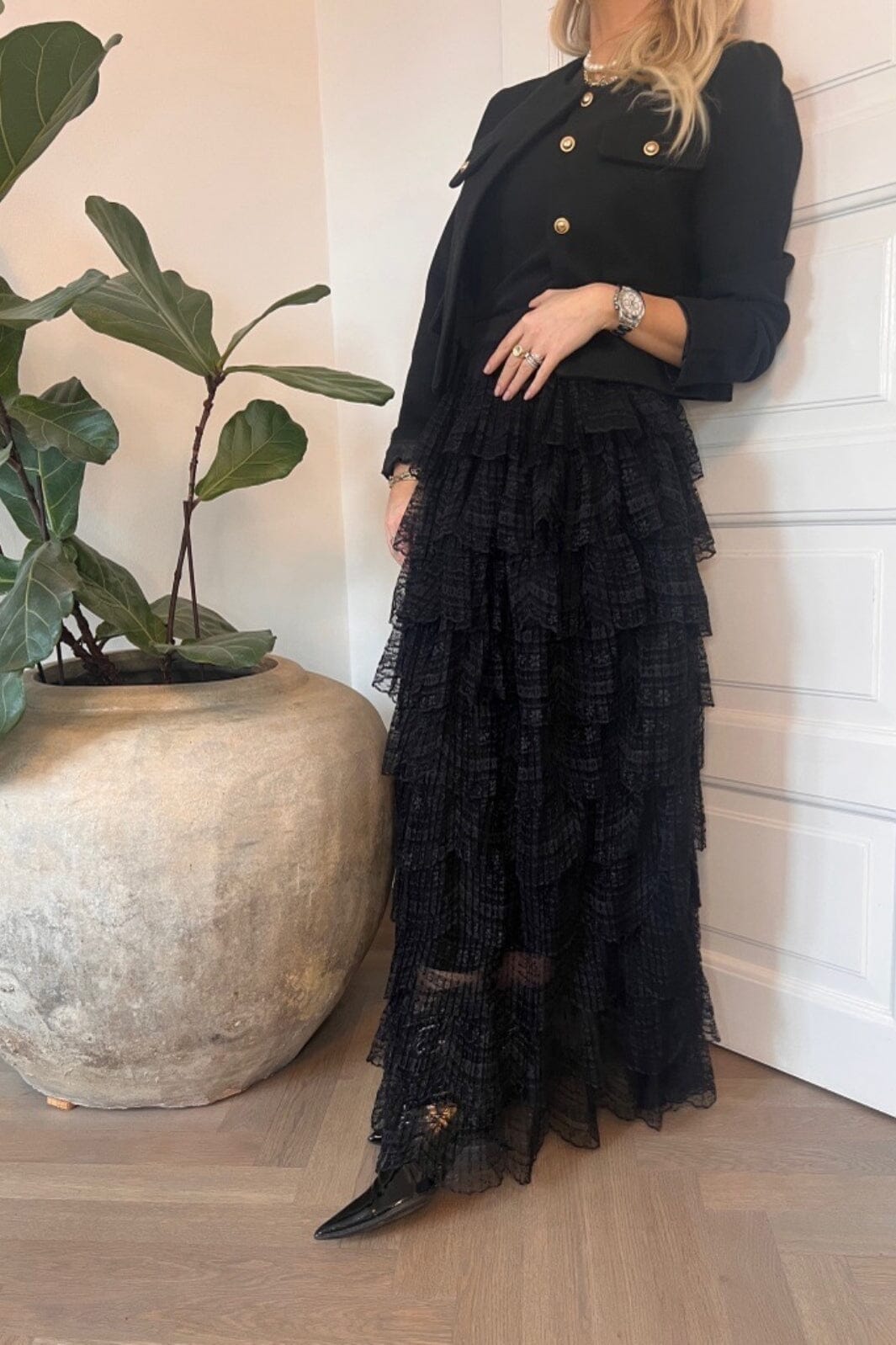 EMM Copenhagen - Tulle Lace Skirt - Caviar