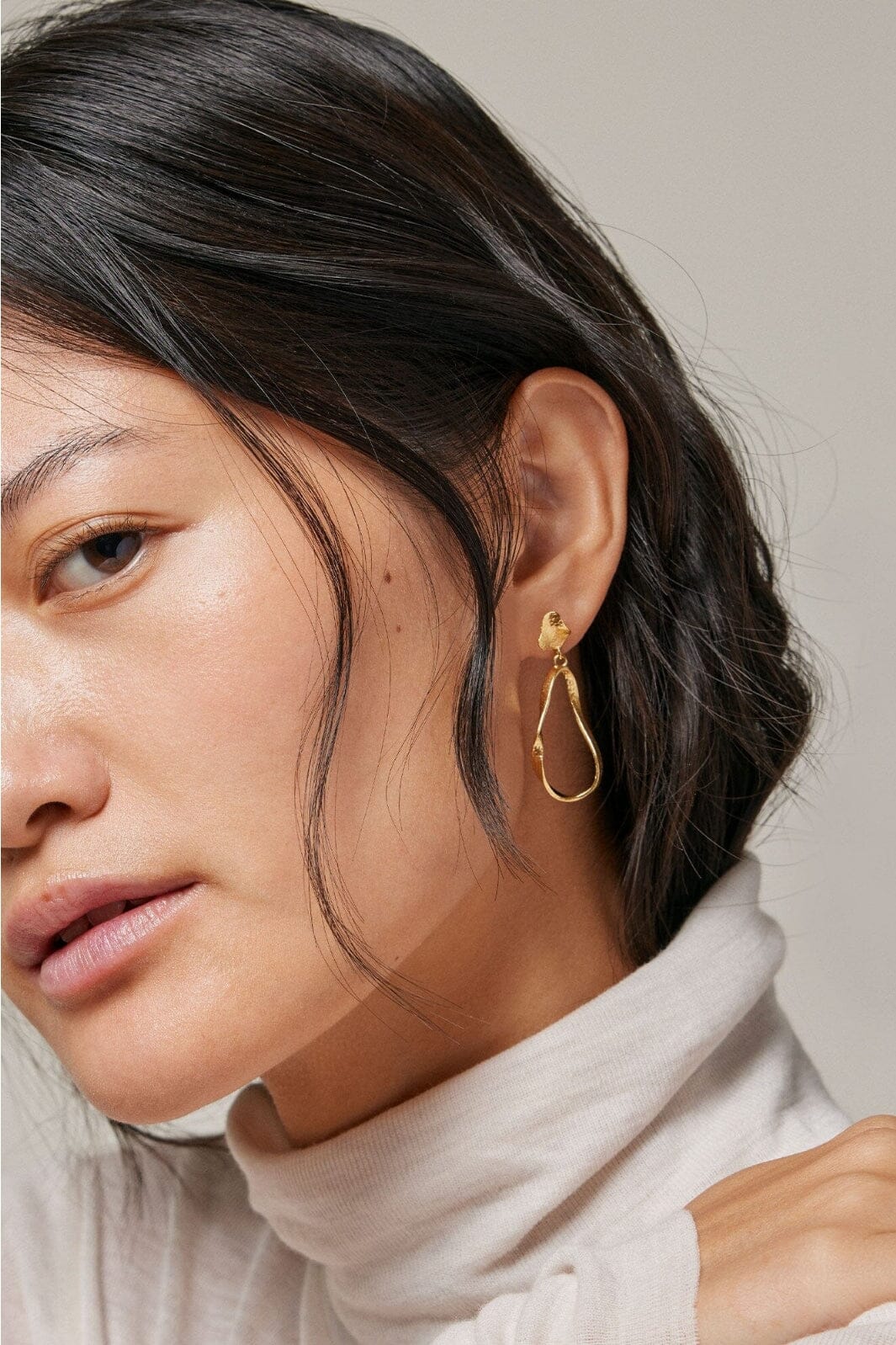 Enamel Copenhagen - Earring, Aloma Small - 925S/Gp/M